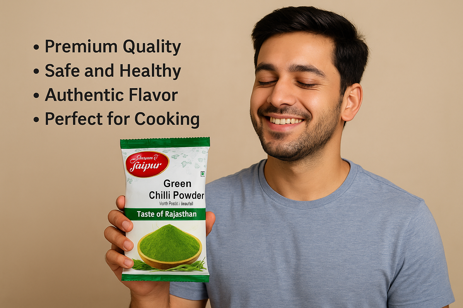 Shaan-E Jaipur Green Chilli Powder Pack of 1 | Indian Spices | Natural & Pure | 210 Gms Pack| Fresh Ground Spices | PACK OF 3