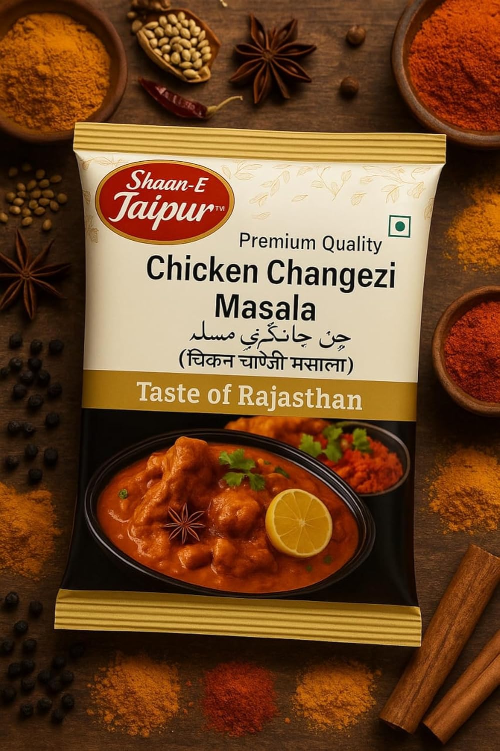 Shaan-E Jaipur Chicken Changezi Masala Pack of 1 | Indian Spices | Natural & Pure | 200 Gms Pack| Fresh Ground Spices | PACK OF 2