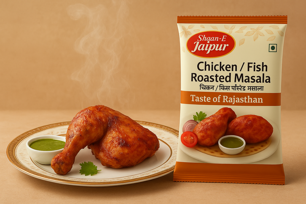 Shaan-E Jaipur Chicken & Fish Roasted Masala | Premium Roast Blend | Authentic Rajasthani Taste | 50 Gms each of Flavorful Perfection | No Preservatives | Pure & Natural | Pack of 3