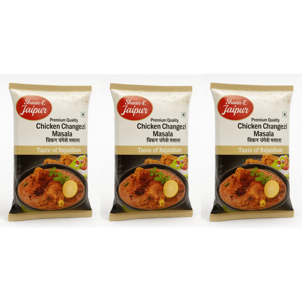 Shaan E Jaipur Chicken Changezi Masala – Authentic Mughlai Richness, Creamy Royal Flavour, Slow-Roasted Premium Spice Blend for Restaurant-Style Chicken at Home | Pack of 3|
