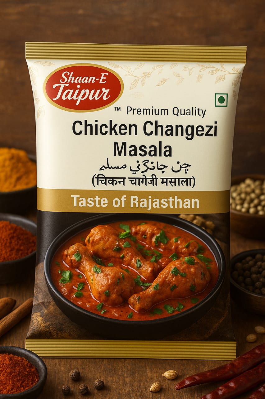 SHAAN-E JAIPUR Chicken Changezi Masala | Irresistibly Tasty & Flavor-Packed | Authentic Mughlai Blend | Fresh Natural Spices | 50g Pack each of Royal Delight | Pack of 3