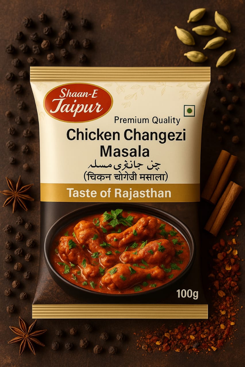 SHAAN-E JAIPUR Chicken Changezi Masala | Irresistibly Tasty & Flavor-Packed | Authentic Mughlai Blend | Fresh Natural Spices | 50g Pack each of Royal Delight | Pack of 3