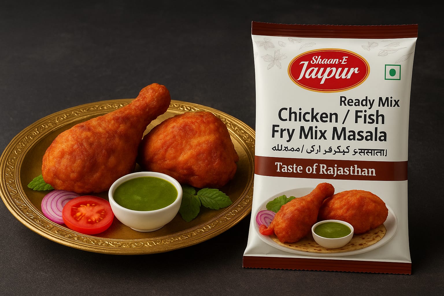 Shaan-E Jaipur Chicken Fish Fry Masala (Pack of 3 x 80g) | Royal Rajasthani Blend for Crispy Fry & Tandoori Marinades