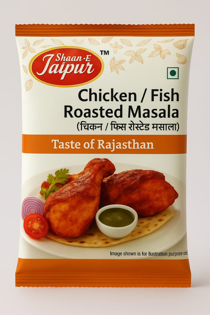 Shaan-E Jaipur Chicken & Fish Roasted Masala | Premium Roast Blend | Authentic Rajasthani Taste | 50 Gms each of Flavorful Perfection | No Preservatives | Pure & Natural | Pack of 3