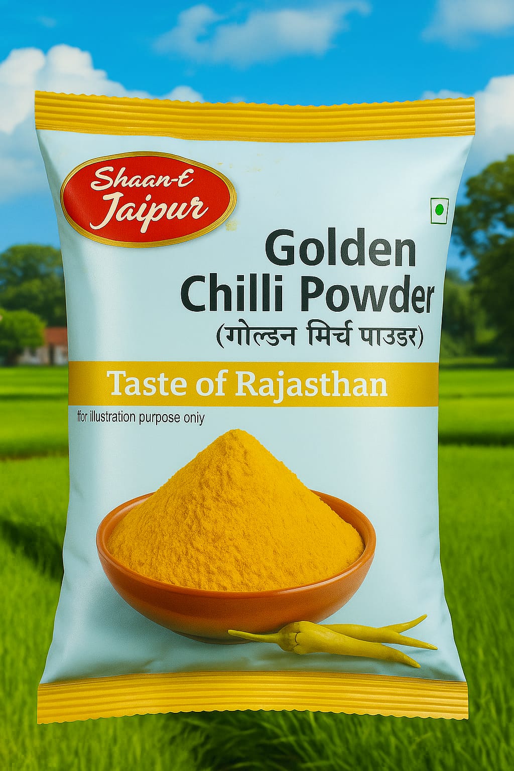 Shaan-E Jaipur Golden Chilli Powder  | Indian Spices | Natural & Pure | 300 Gms Pack| Fresh Ground Spices | PACK OF 3