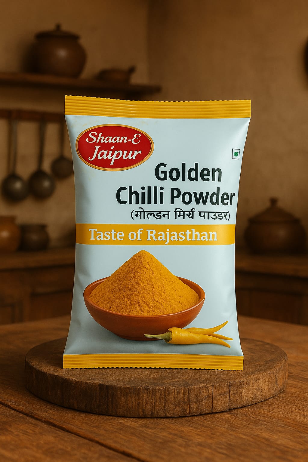 Shaan-E Jaipur Golden Chilli Powder  | Indian Spices | Natural & Pure | 300 Gms Pack| Fresh Ground Spices | PACK OF 3
