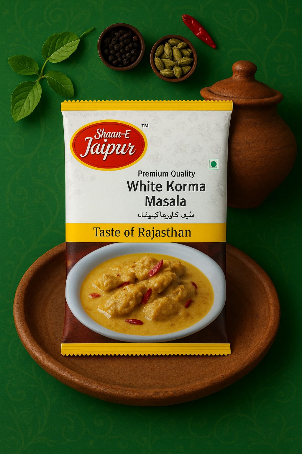 Shaan-E Jaipur White Korma | Indian Spices | Natural & Pure | 80 Gms Pack| Fresh Ground Spices | PACK OF 3