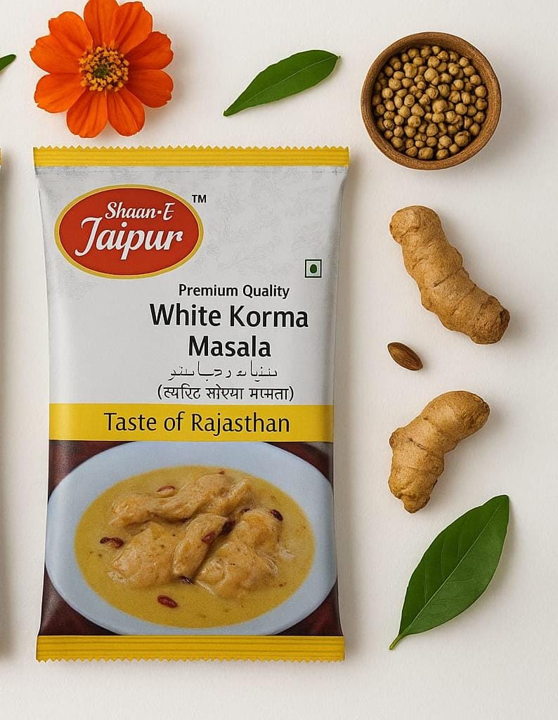 Shaan-E Jaipur White Korma | Indian Spices | Natural & Pure | 80 Gms Pack| Fresh Ground Spices | PACK OF 3