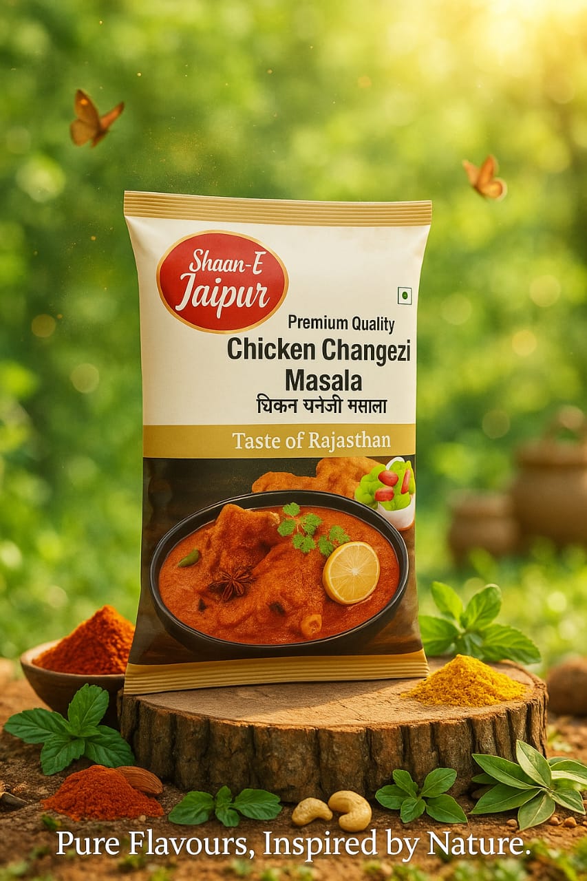 Shaan E Jaipur Chicken Changezi Masala – Authentic Mughlai Richness, Creamy Royal Flavour, Slow-Roasted Premium Spice Blend for Restaurant-Style Chicken at Home | Pack of 3|